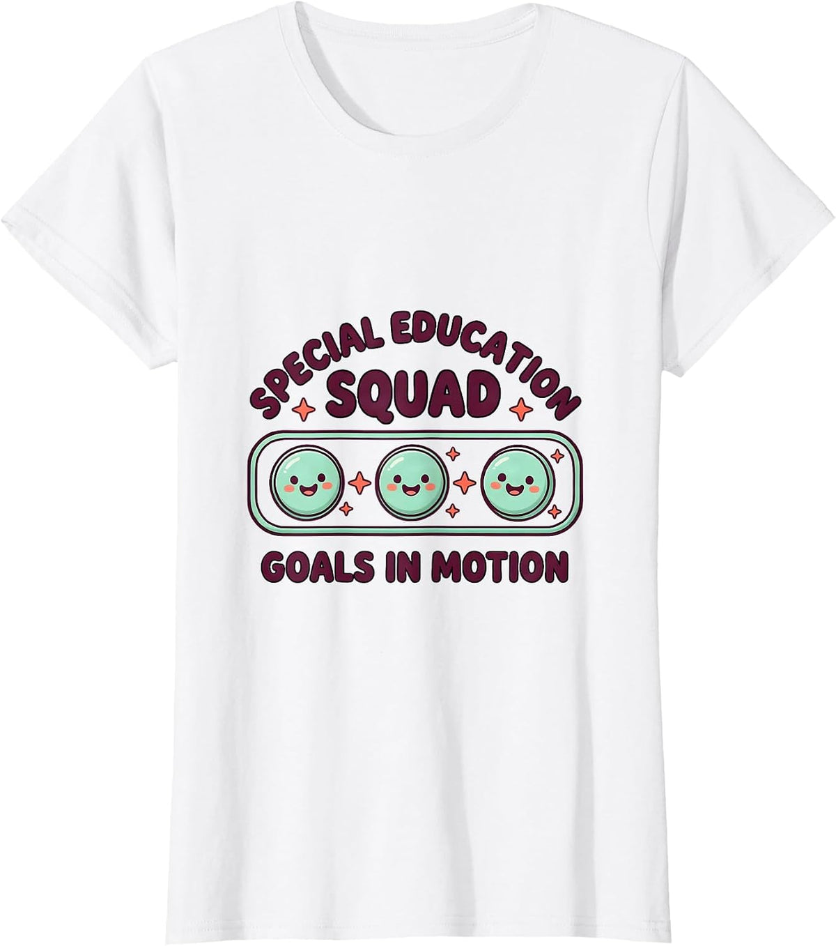 Special Education Squad Goals in Motion Teacher T-Shirt - White