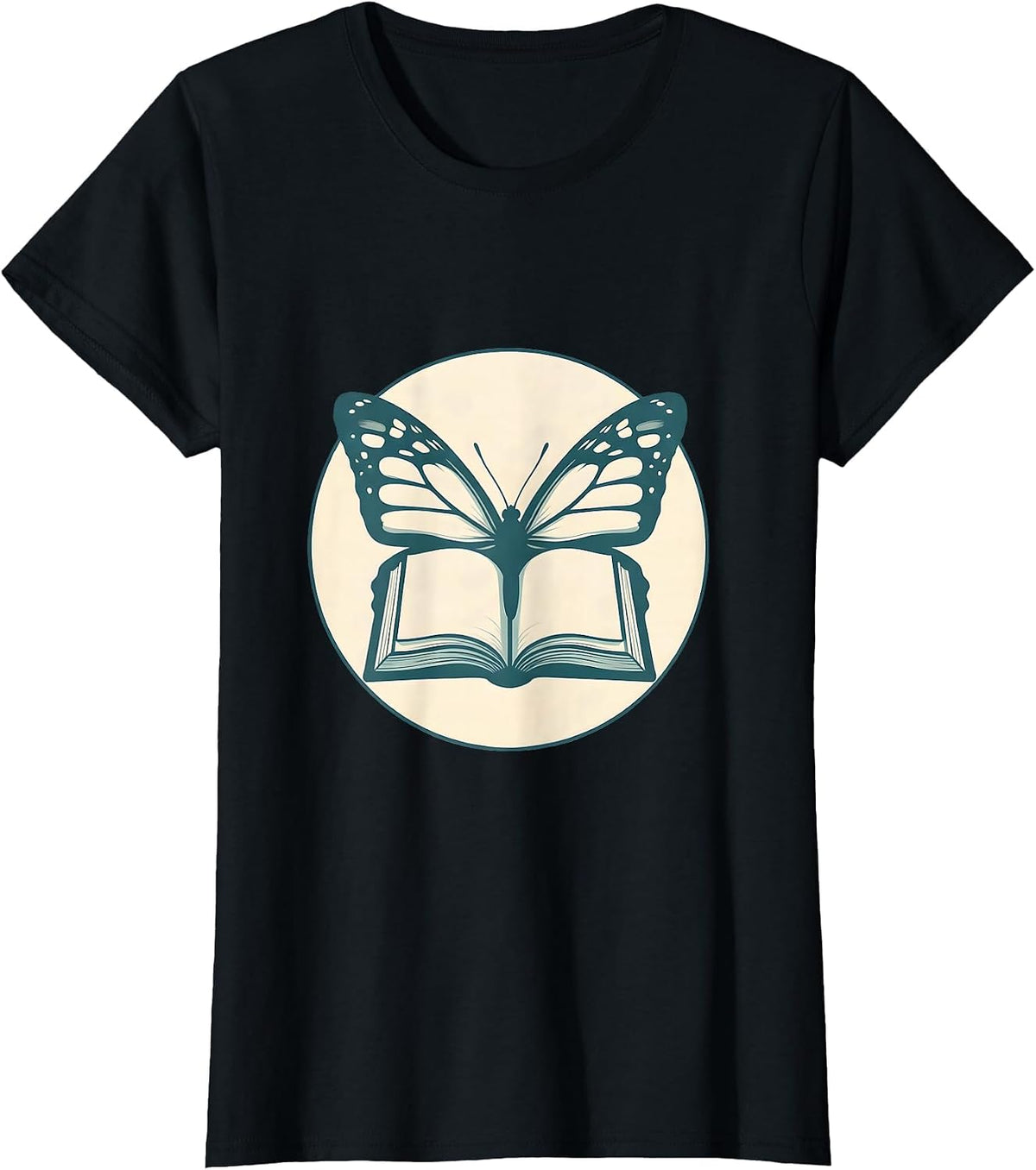 Special Education Teacher Butterfly Book Graphic T-Shirt - Black