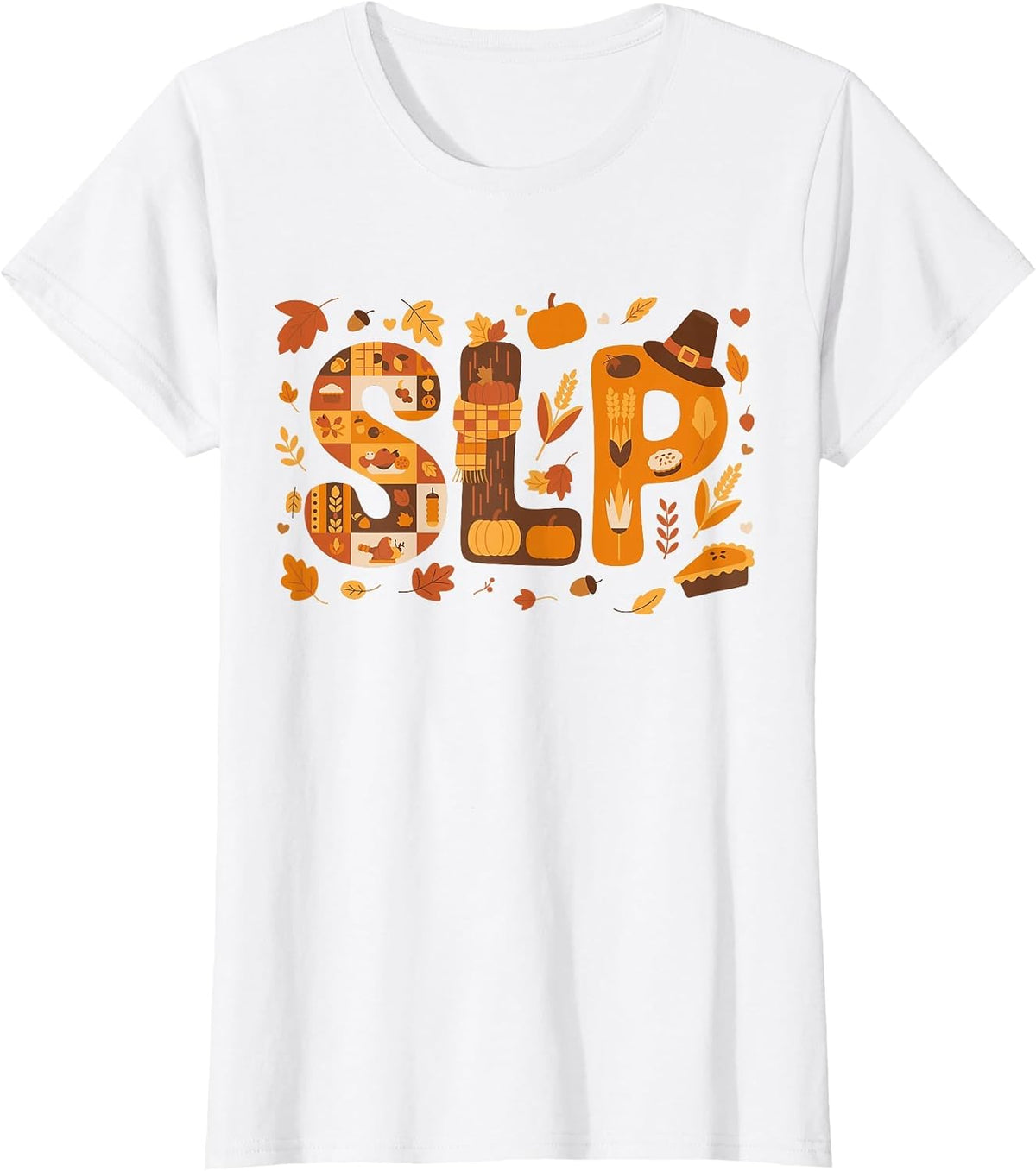 SLP Thanksgiving Speech Language Pathologist T-Shirt - White