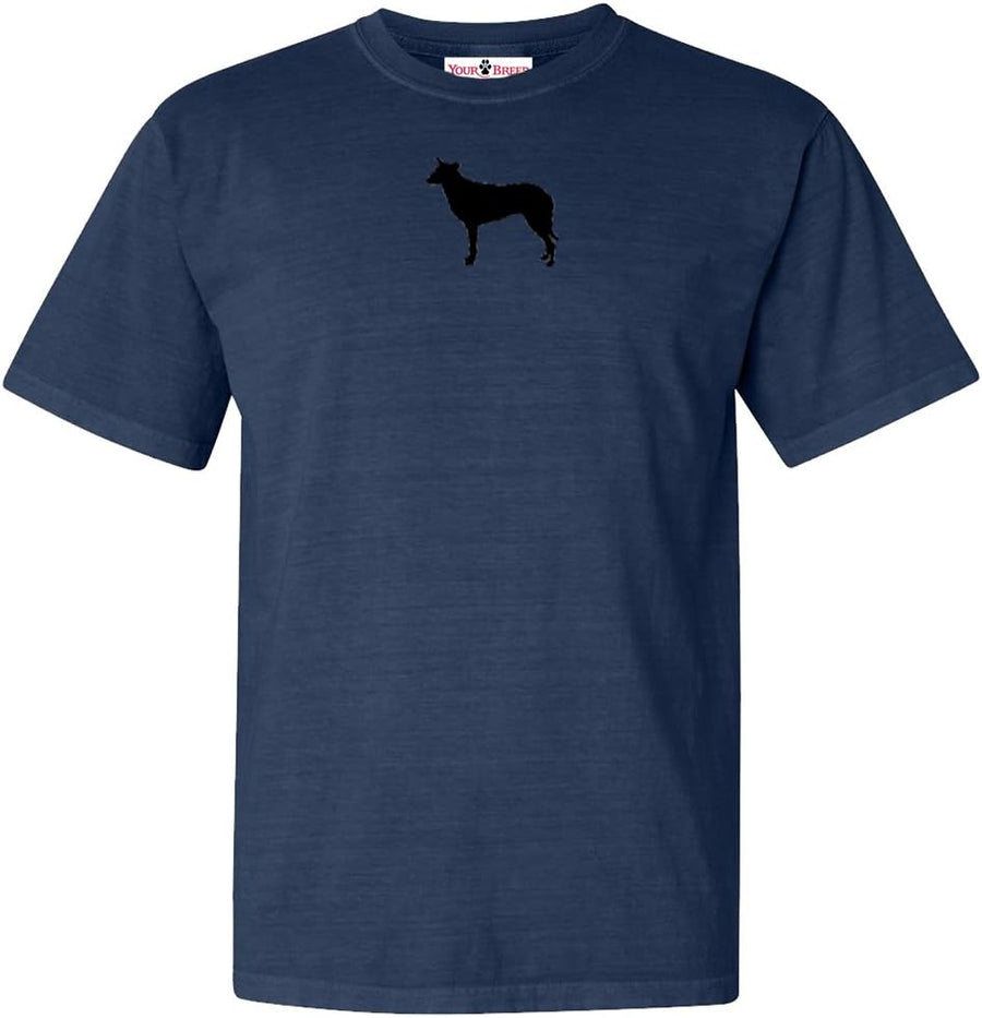 Smooth Collie Men's Relaxed Fit Tee Shirt - Navy