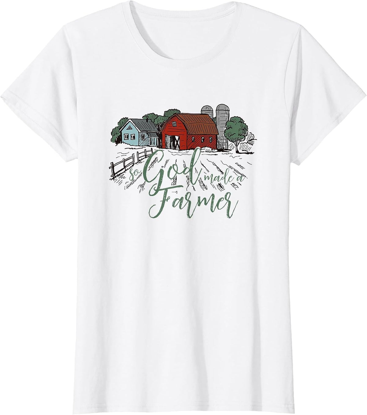 So God Made a Farmer tee T-Shirt - White