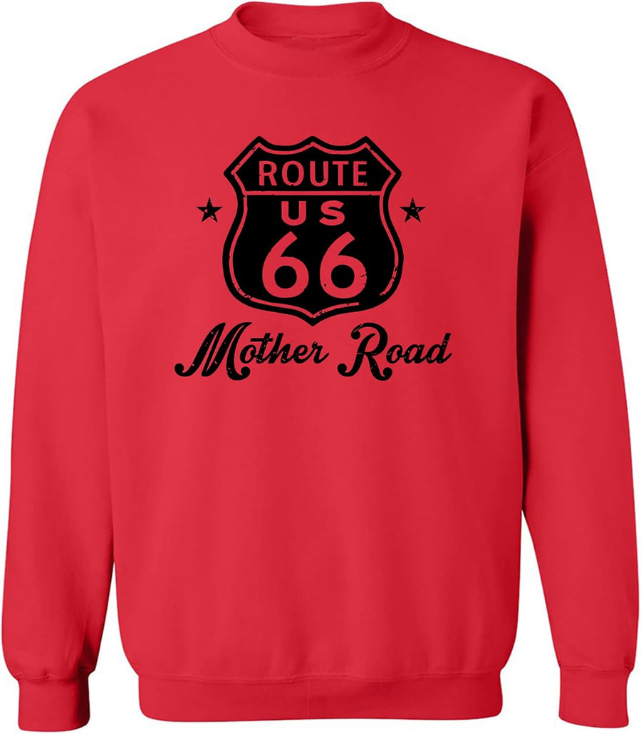 zerogravitee Route 66 Mother Road Crewneck Sweatshirt - Red