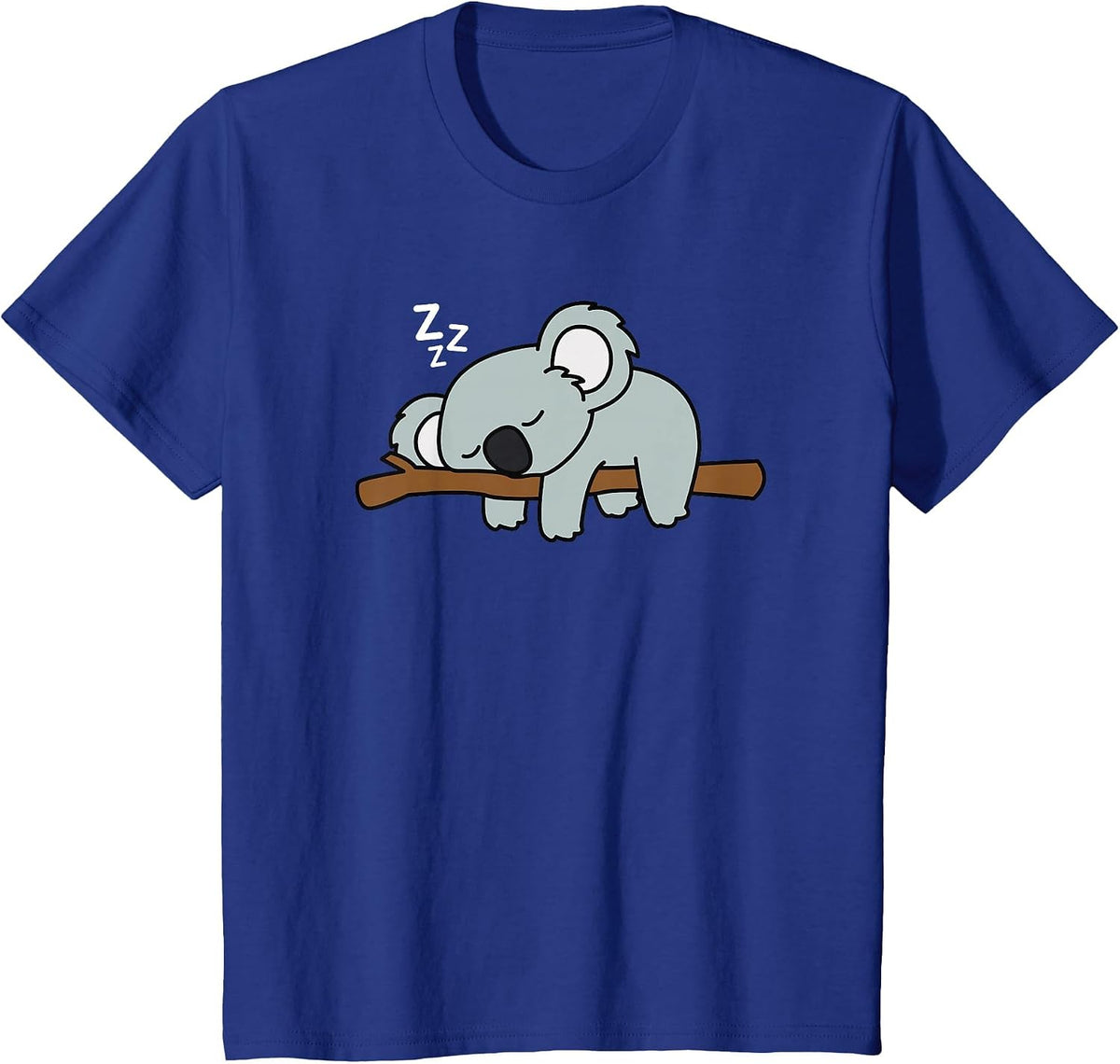 Sleeping Cute Koala Bear Lazy Australian Animal Graphic T-Shirt - Royal Blue