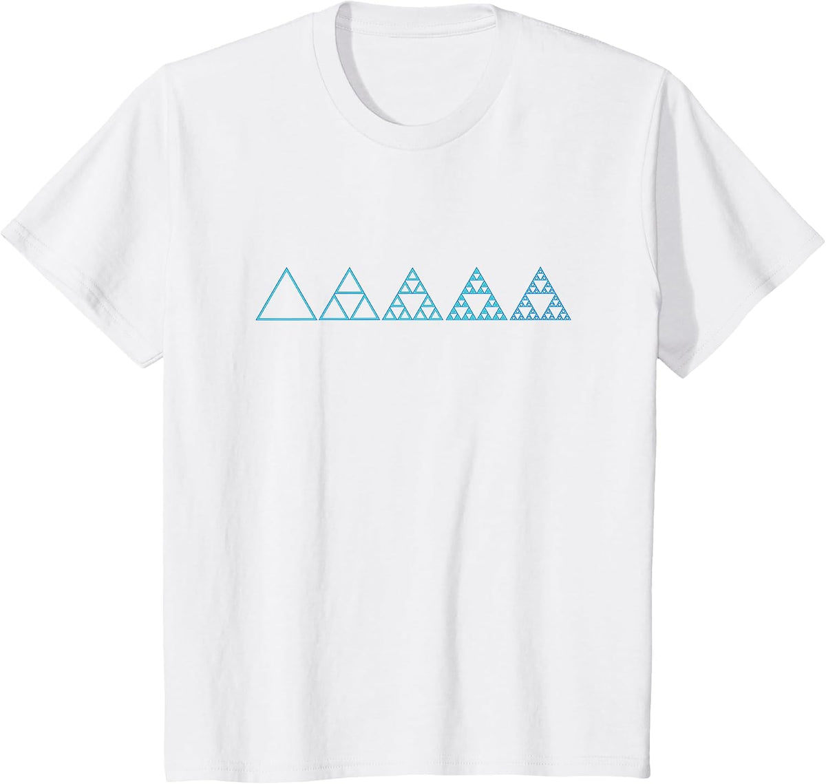Sierpinski Triangle Fractal Geometry Math Math Matrix T-Shirt - White