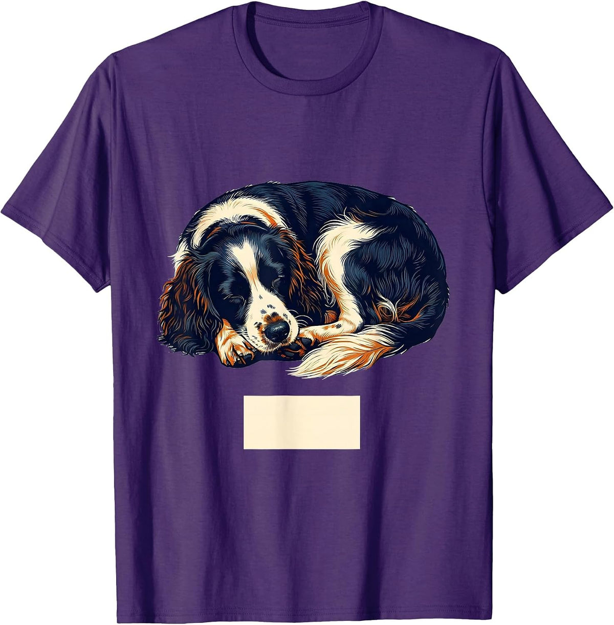 Sleeping English Springer Spaniel Dog Breed Napping Pajamas T-Shirt - Purple