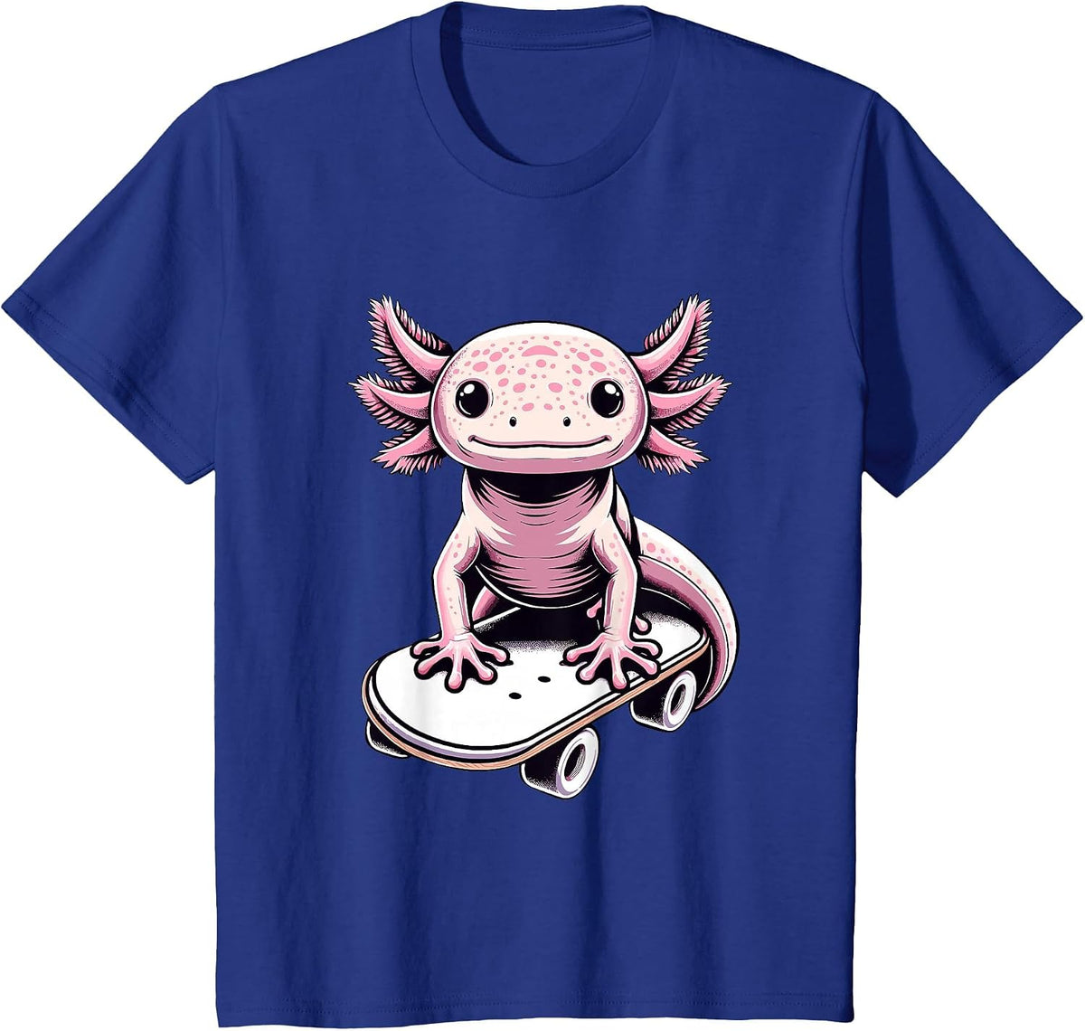 Skateboarding Axolotl Skater Skateboarder for Men Women T-Shirt - Royal Blue