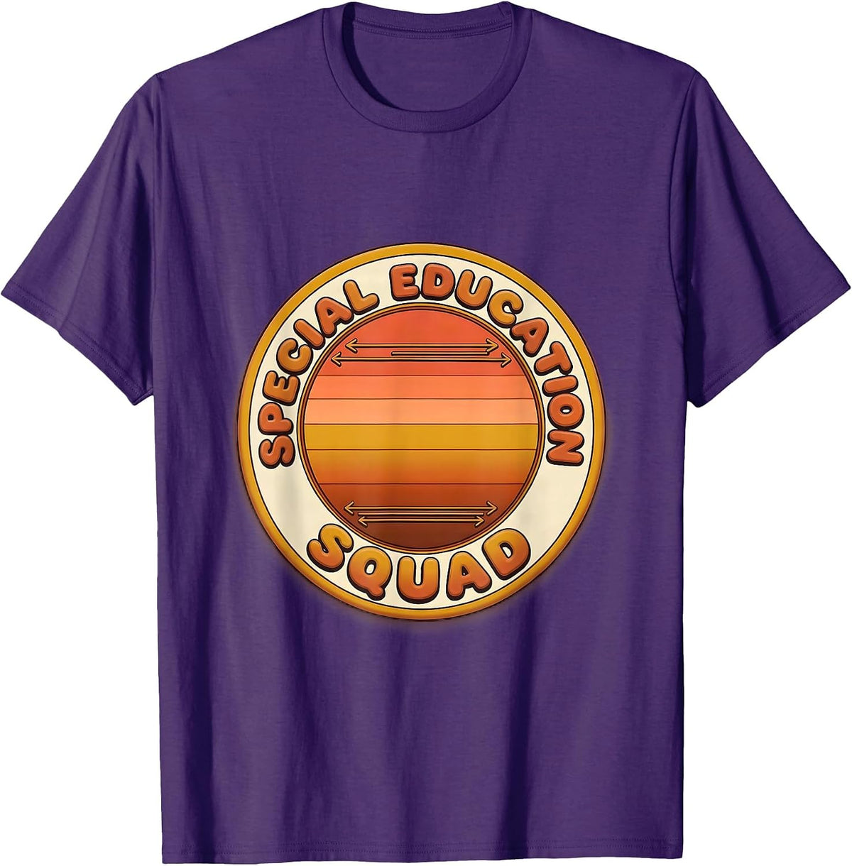 Special Education Squad Retro 70s Teacher Appreciation T-Shirt - Purple