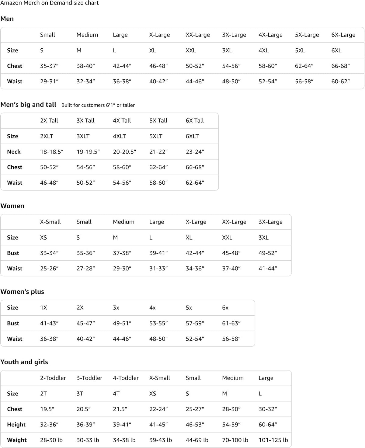 Sorry Can’t Tech Week Bye Tee T-Shirt - size chart