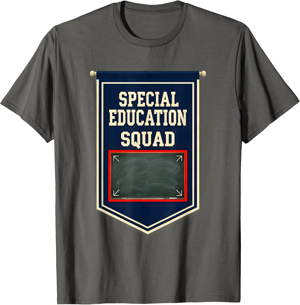 Special Education Squad Retro Teacher Team Pride T-Shirt - Asphalt Grey