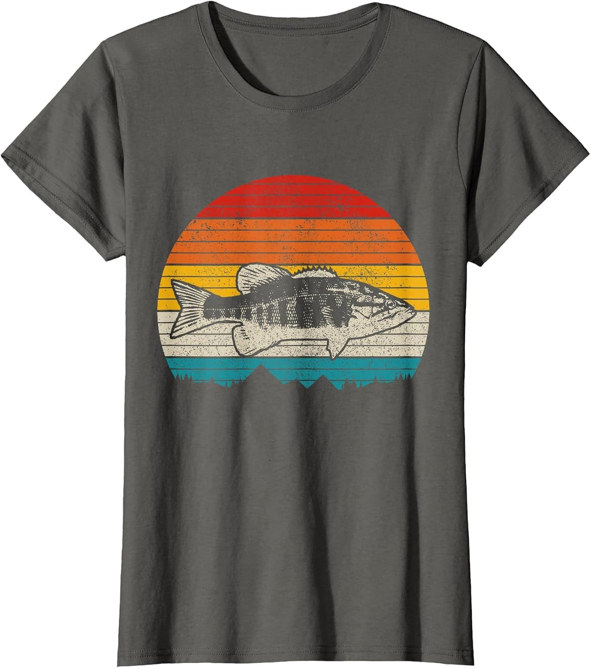 Smallmouth Bass Vintage Bass Fishing Men Fisherman T-Shirt - Asphalt Grey