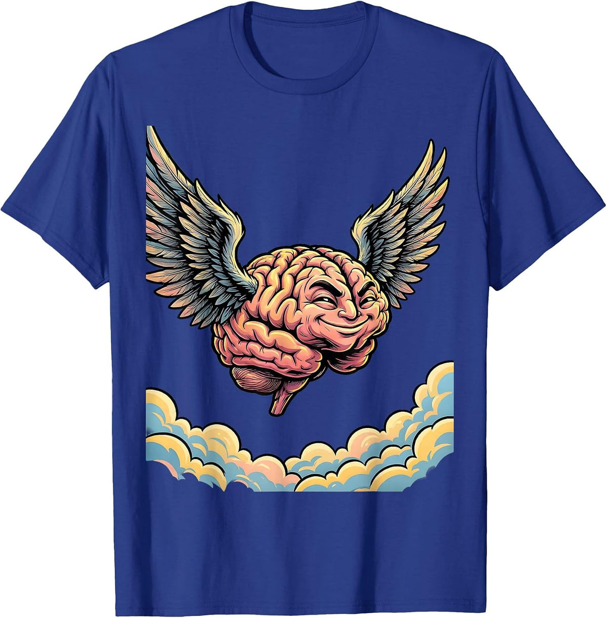 Special Education Teacher Brain With Wings Soaring T-Shirt - Royal Blue