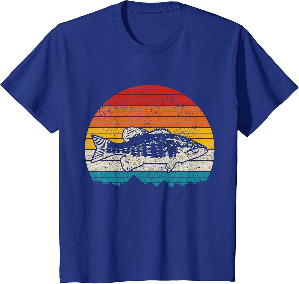 Smallmouth Bass Vintage Bass Fishing Men Fisherman T-Shirt - Royal Blue
