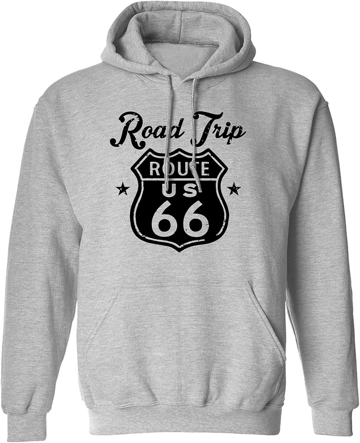 zerogravitee Road Trip Route 66" Adult Hooded Sweatshirt - Sport Grey
