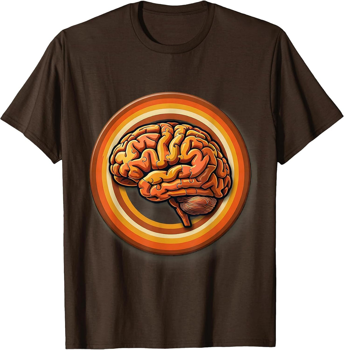 Special Education Teacher Brain Puzzle Graphic T-Shirt - Brown