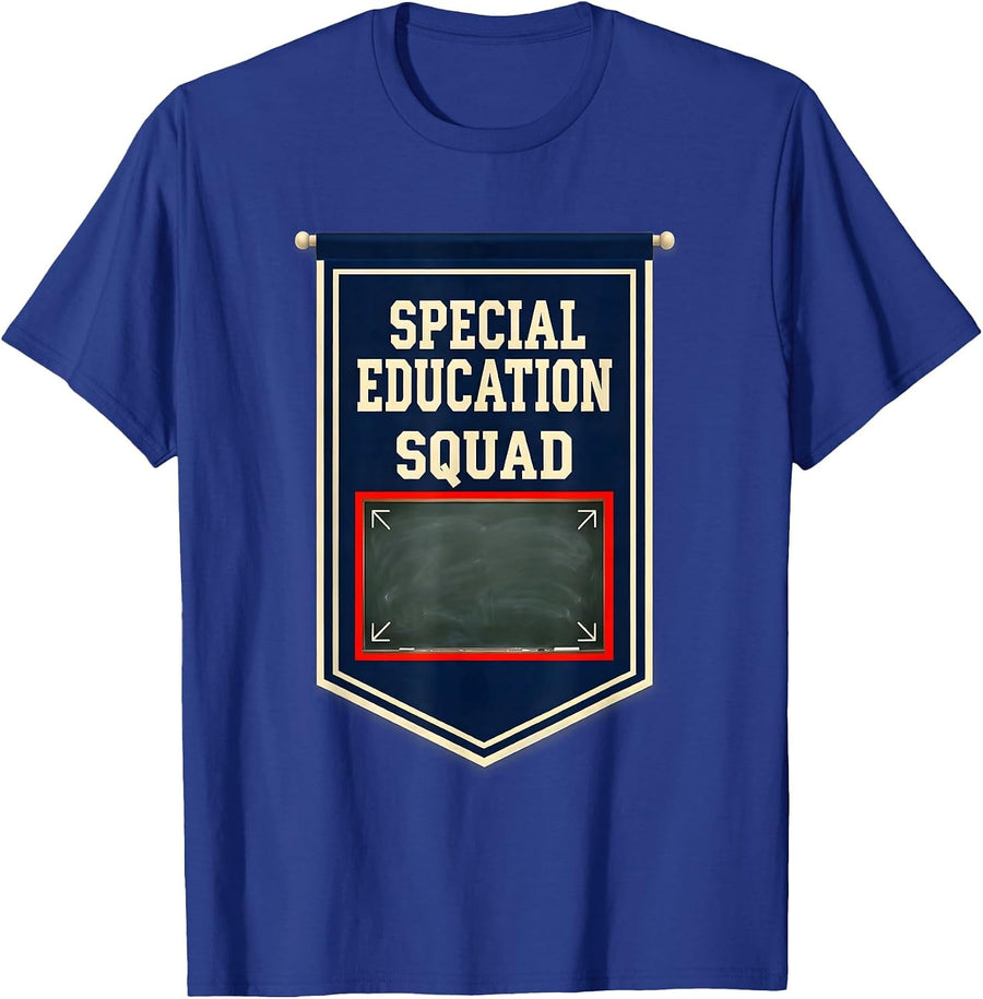 Special Education Squad Retro Teacher Team Pride T-Shirt - Royal Blue