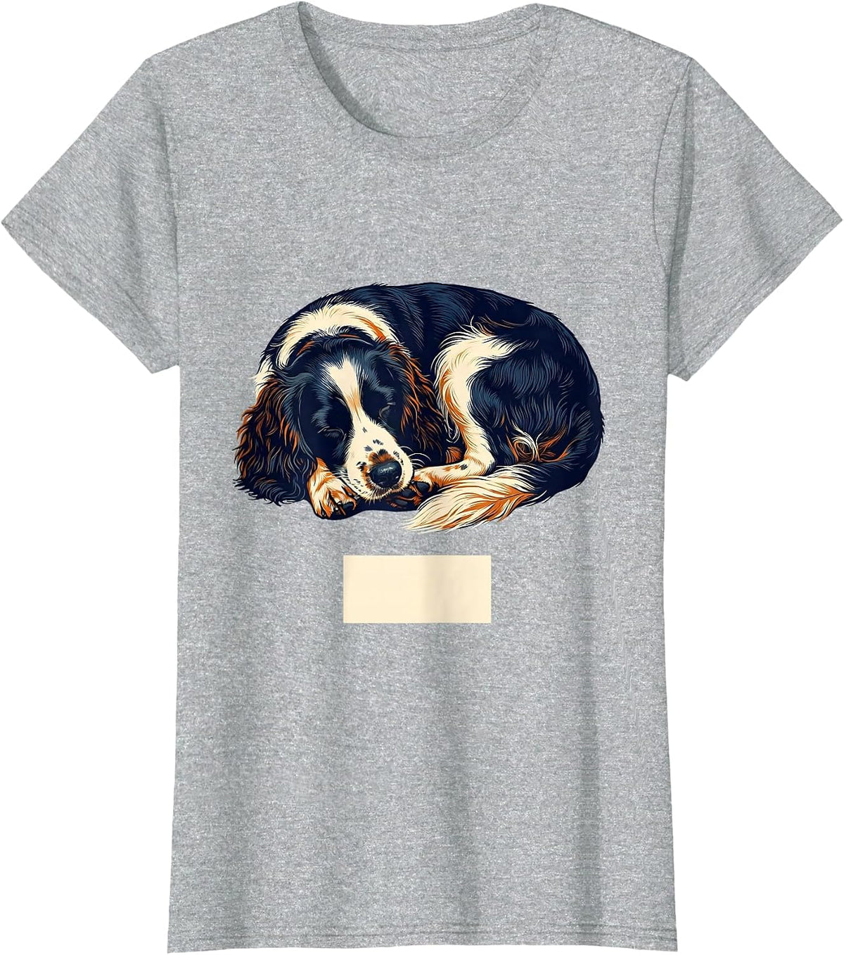 Sleeping English Springer Spaniel Dog Breed Napping Pajamas T-Shirt - Heather Grey