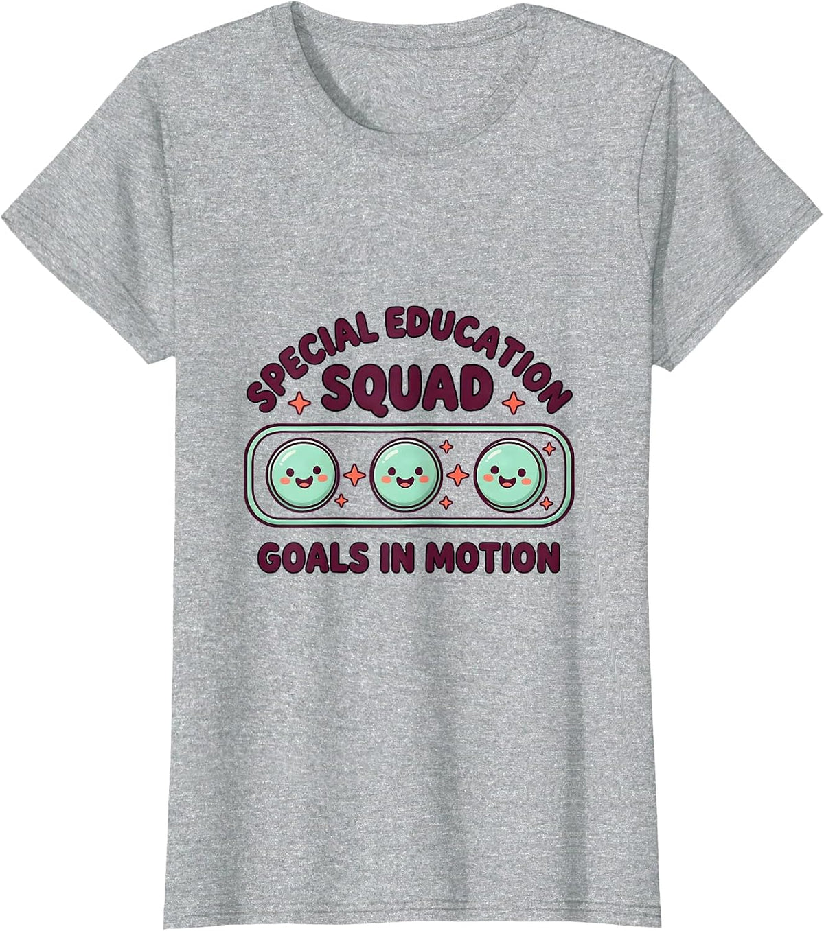 Special Education Squad Goals in Motion Teacher T-Shirt - Heather Grey