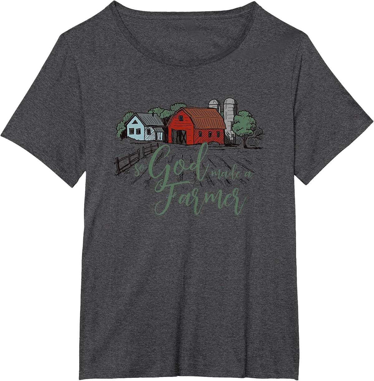 So God Made a Farmer tee T-Shirt - Dark Heather Grey