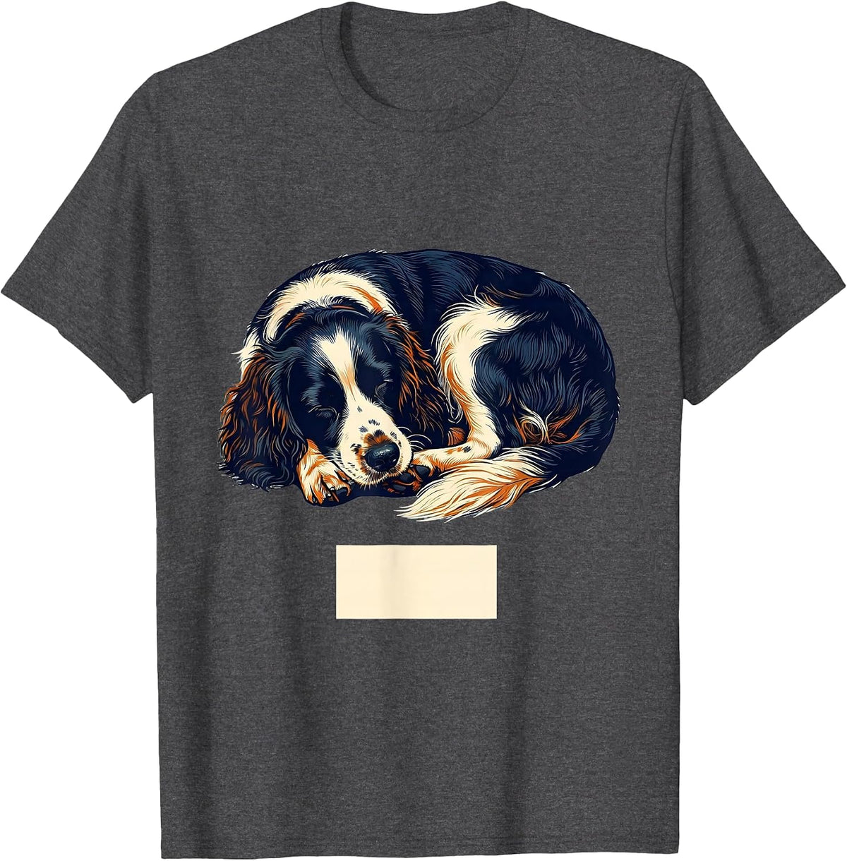 Sleeping English Springer Spaniel Dog Breed Napping Pajamas T-Shirt - Dark Heather Grey