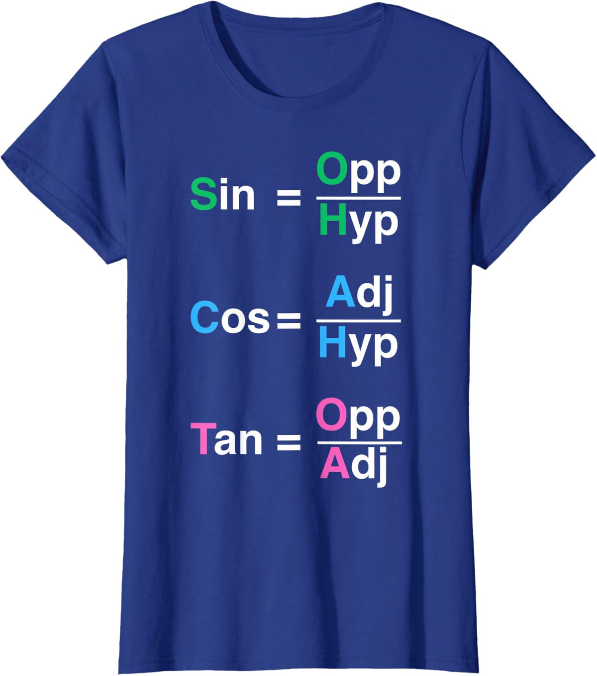 Soh Cah Toa - Geometry Mathematician Trigonometry Math Nerds T-Shirt - Royal Blue