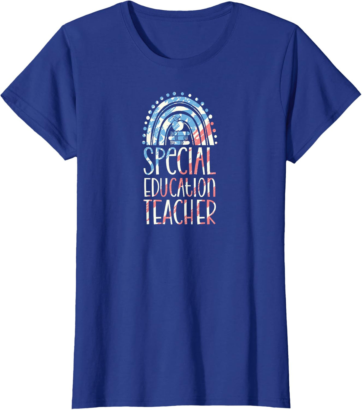 Special Education Teacher Bohemian Rainbow Wholesome T-Shirt - Royal Blue