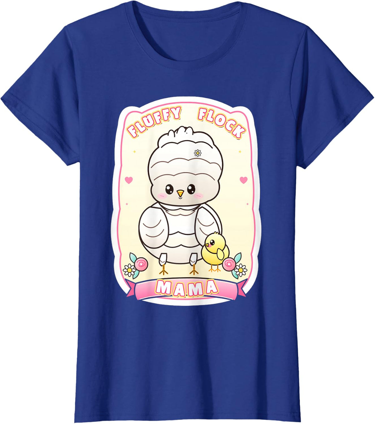 Silkie Chicken Fluffy Flock Mama Backyard Hen Whisperer T-Shirt - Royal Blue