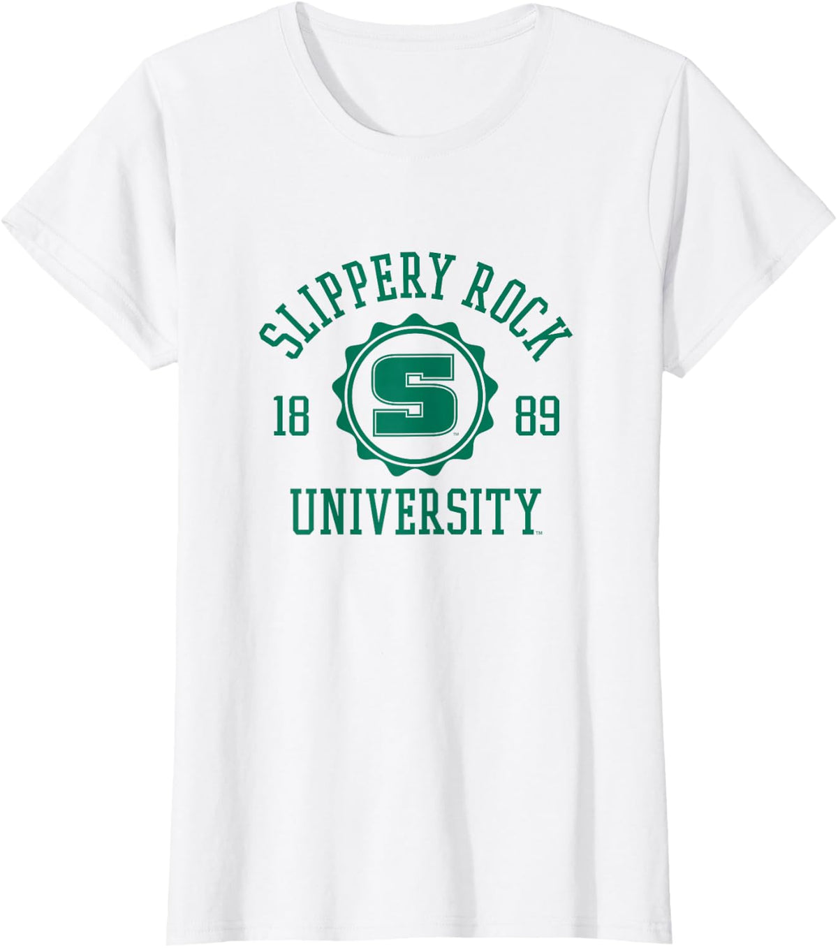 Slippery Rock The Rock Stamp Officially Licensed T-Shirt - White