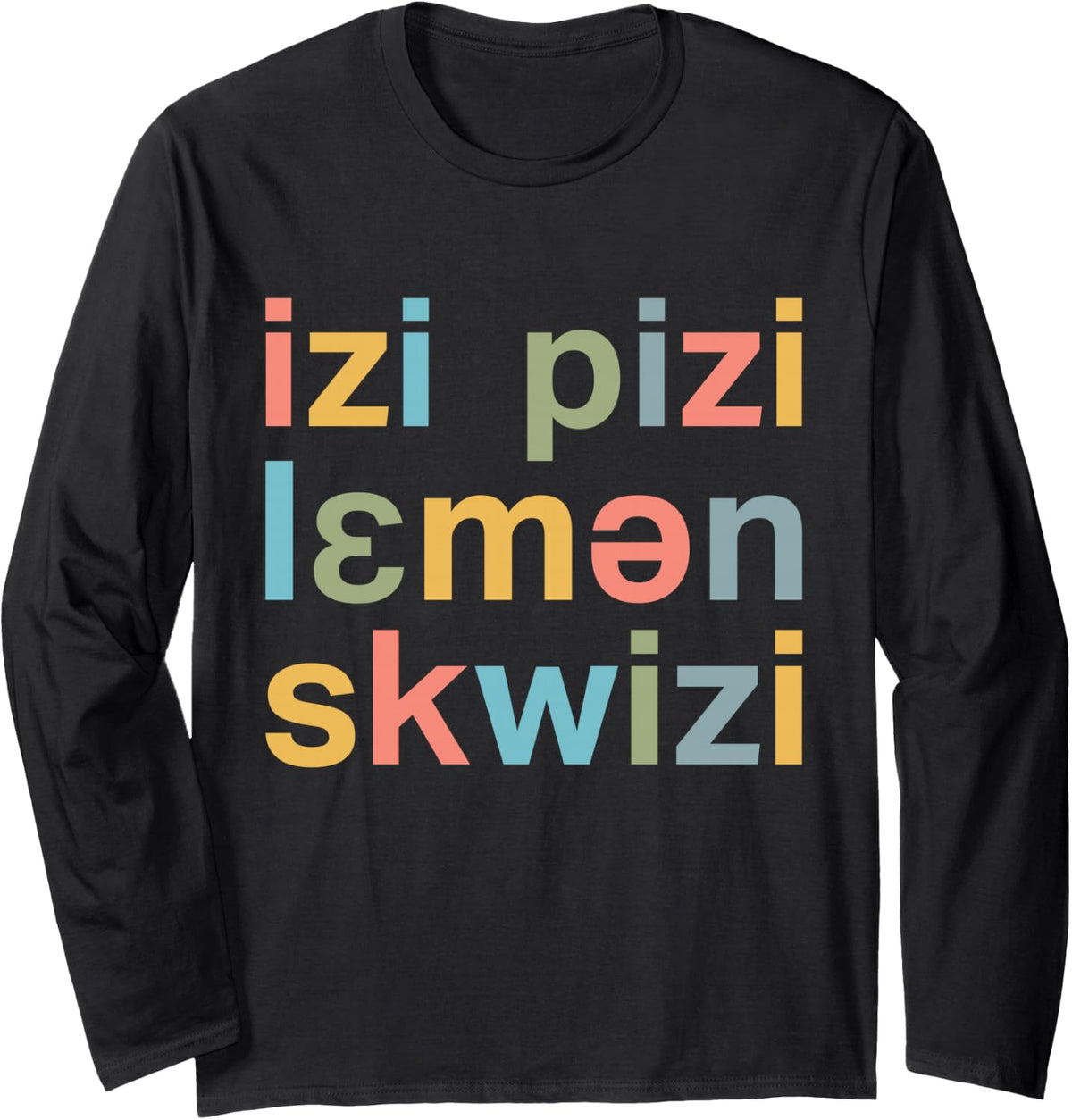 SLP IPA Phonetics Speech Therapist Phoneme Funny SLP SLPA Long Sleeve T-Shirt - Adult Unisex Black