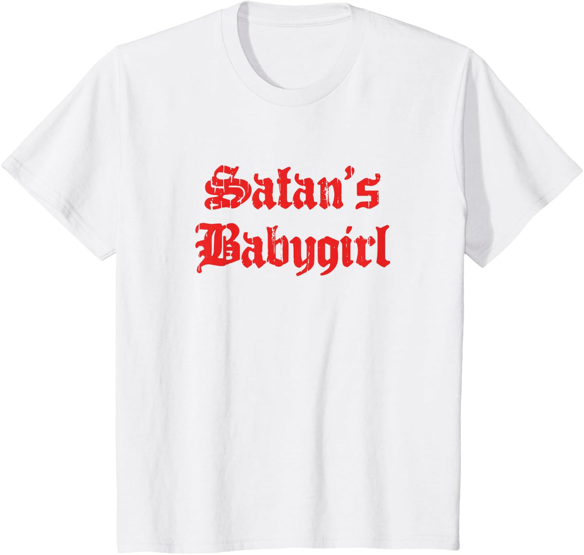 Soft Grunge Satan's Babygirl Women Teen Girls T-Shirt - White