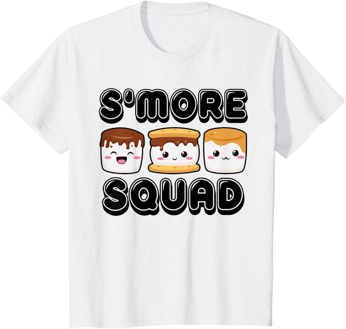 Smore Squad Camping Campfire Chocolate Marshmallow S'mores T-Shirt - White