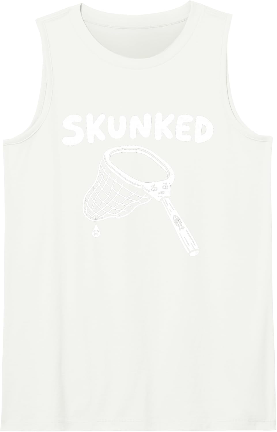 SKUNKED Fly Fishing Humor Sleeveless Tank Top - White