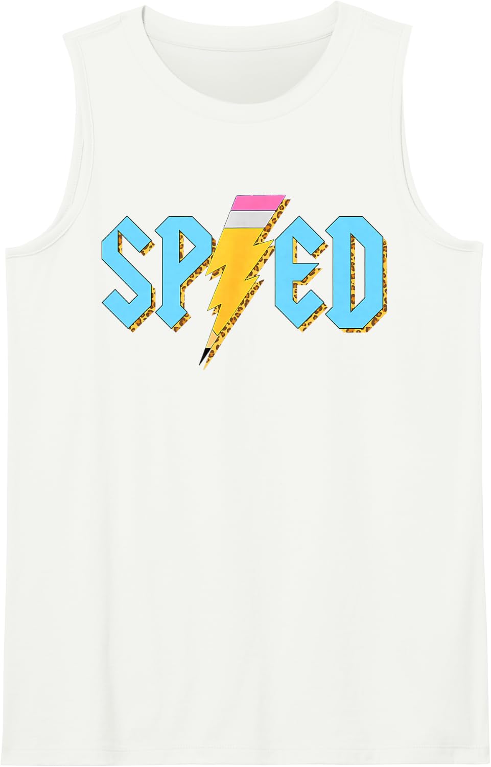 Special Education SPED Rocks Teacher Back to School Rock Sleeveless Tank Top - White