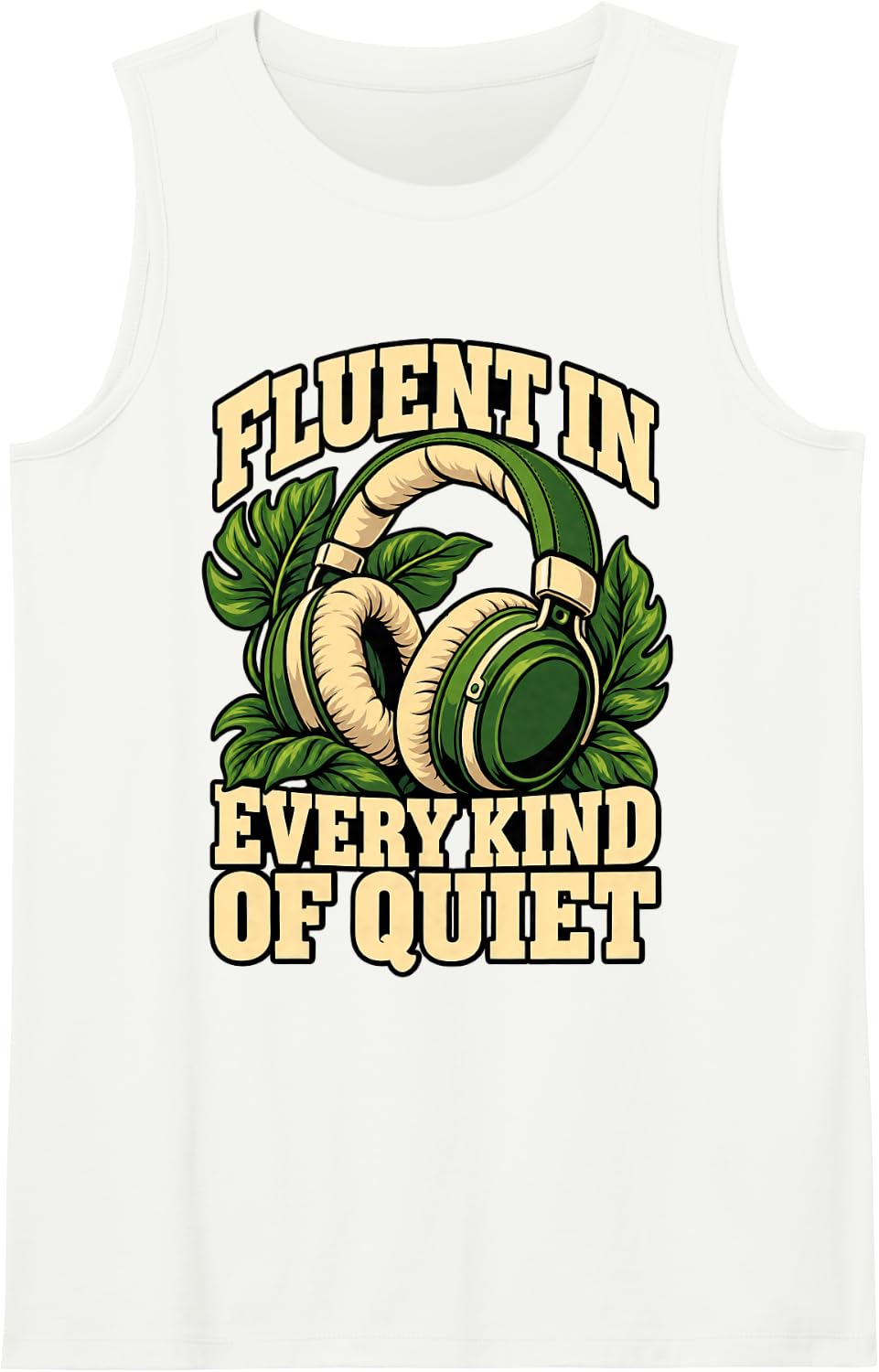 Special Education Fluent in Every Kind of Quiet Aide Headset Sleeveless Tank Top - White