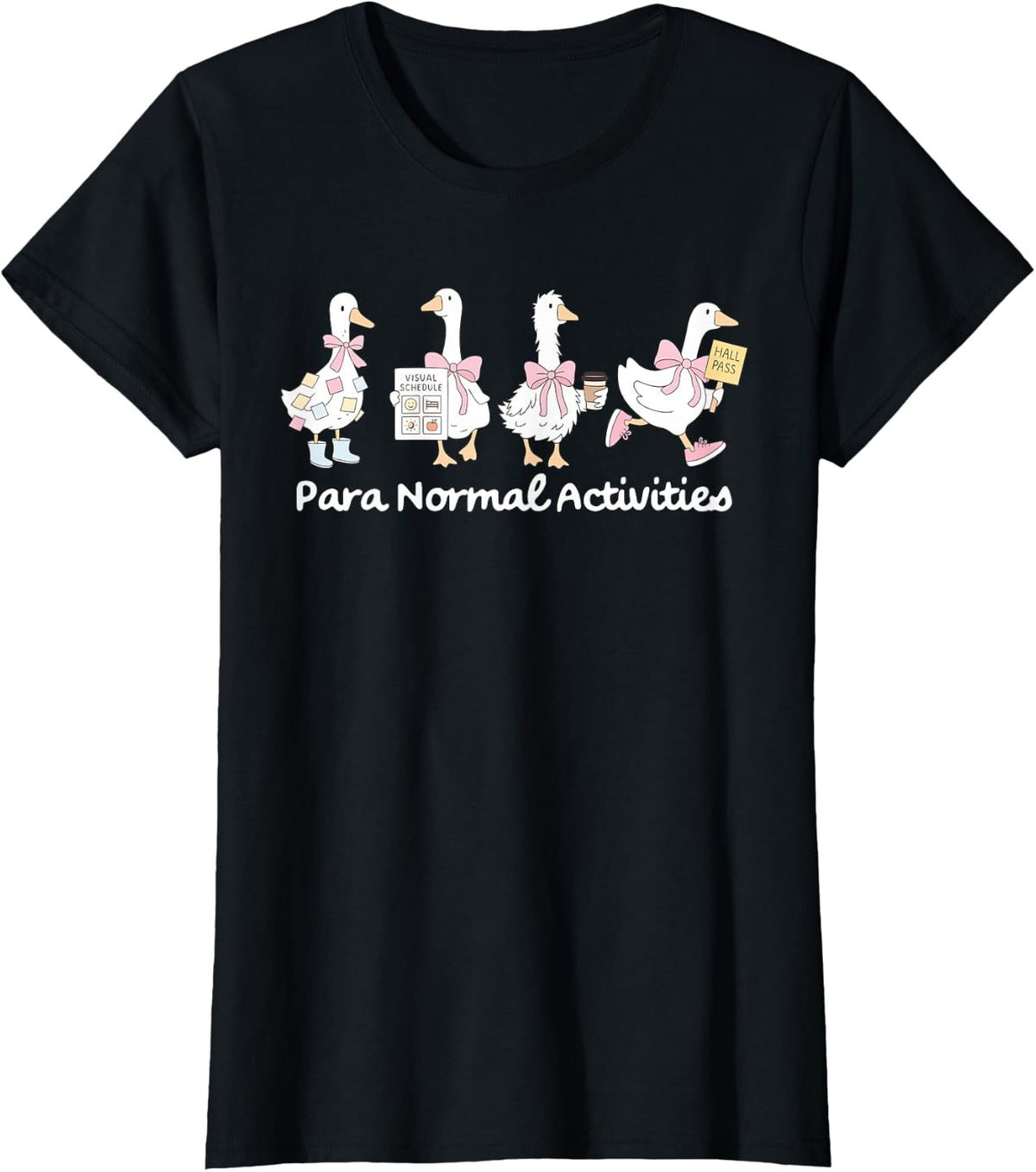 Silly Goose para Normal Activities Funny SPED Teachers Aide T-Shirt - Black
