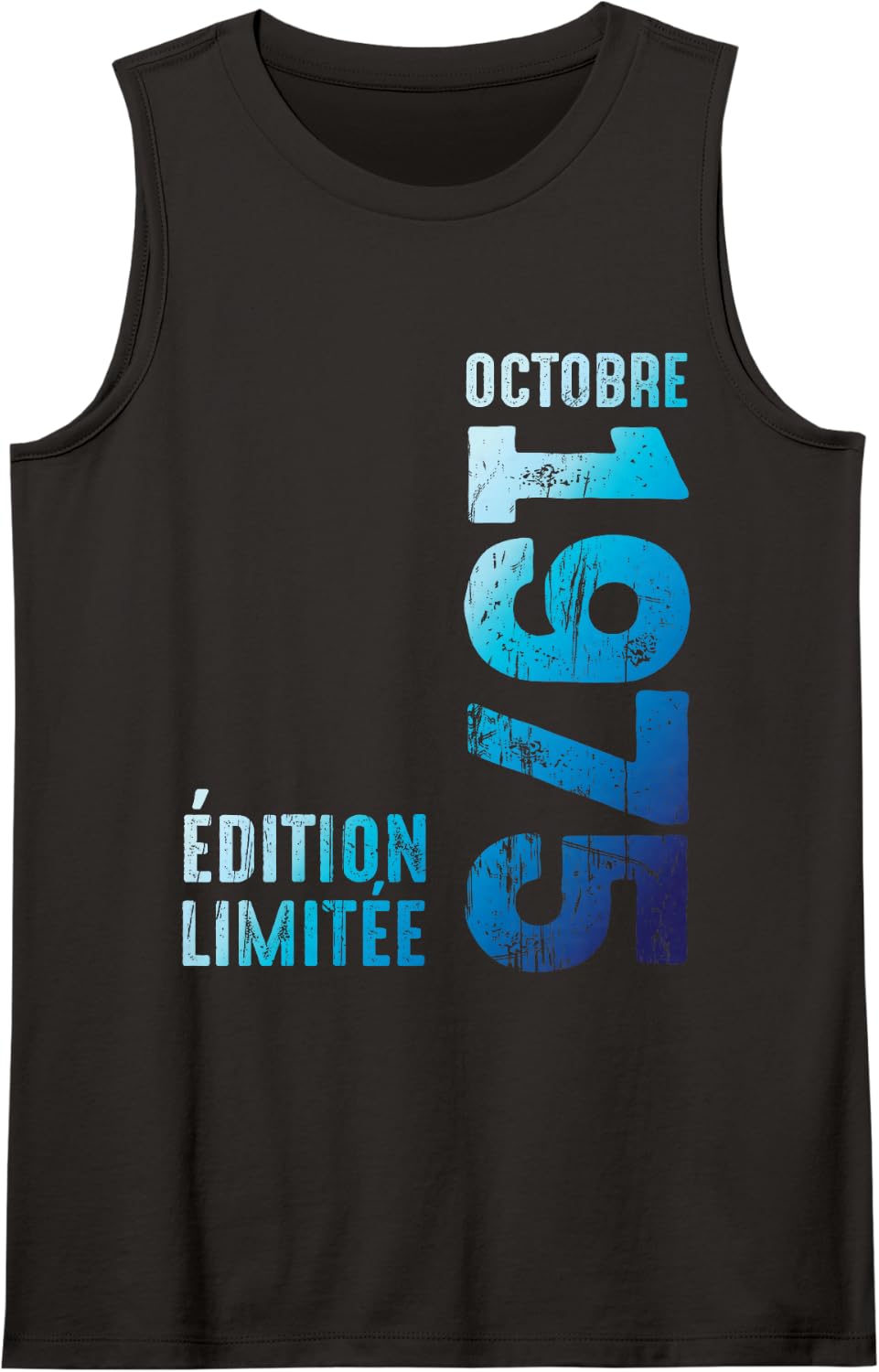Since October 1975 Year 1975 Retro 1975 Limited Edition Sleeveless Tank Top - Black
