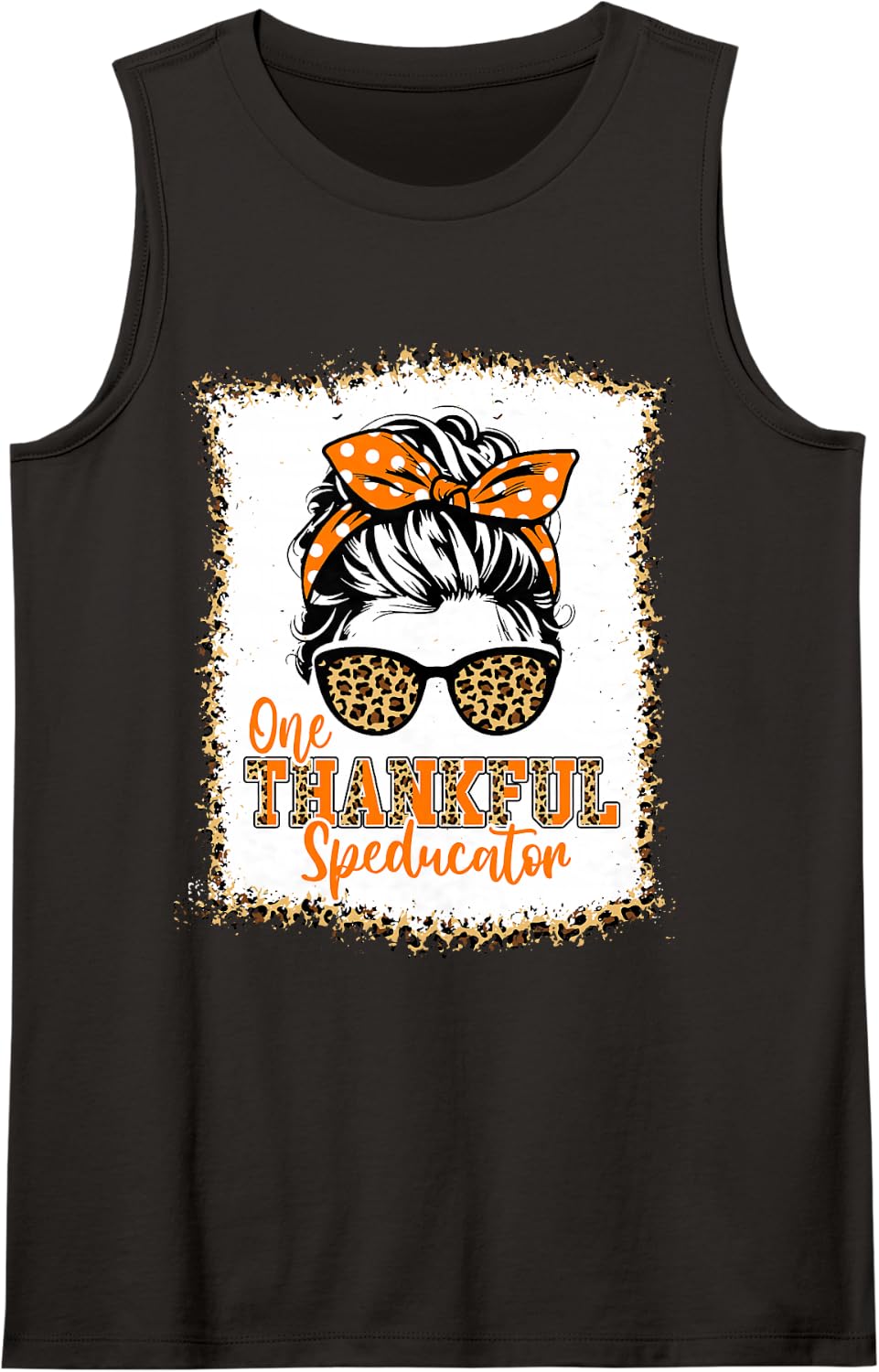 Special Education Teacher - Happy Fall Thanksgiving Women s Sleeveless Tank Top - Black
