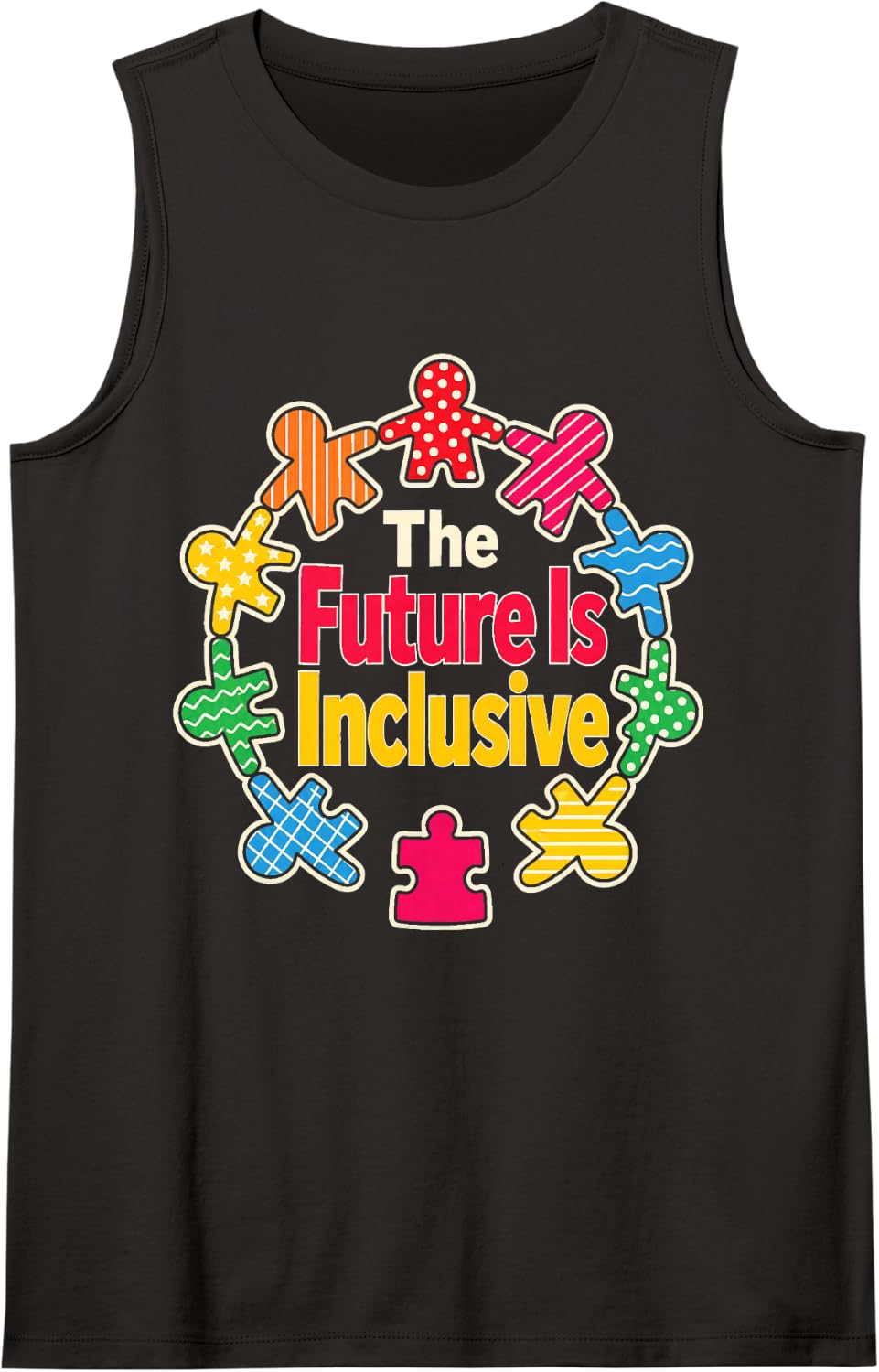 Special Education SPED Staff The Future is Inclusive Sleeveless Tank Top - Black