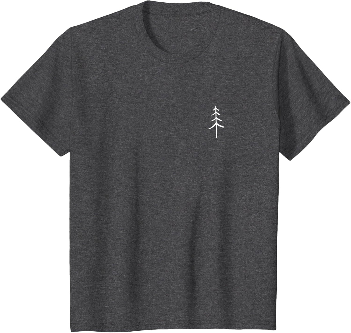 Small Tree Minimalist Camping Nature Forest Outdoor Lover T-Shirt - Dark Heather Grey