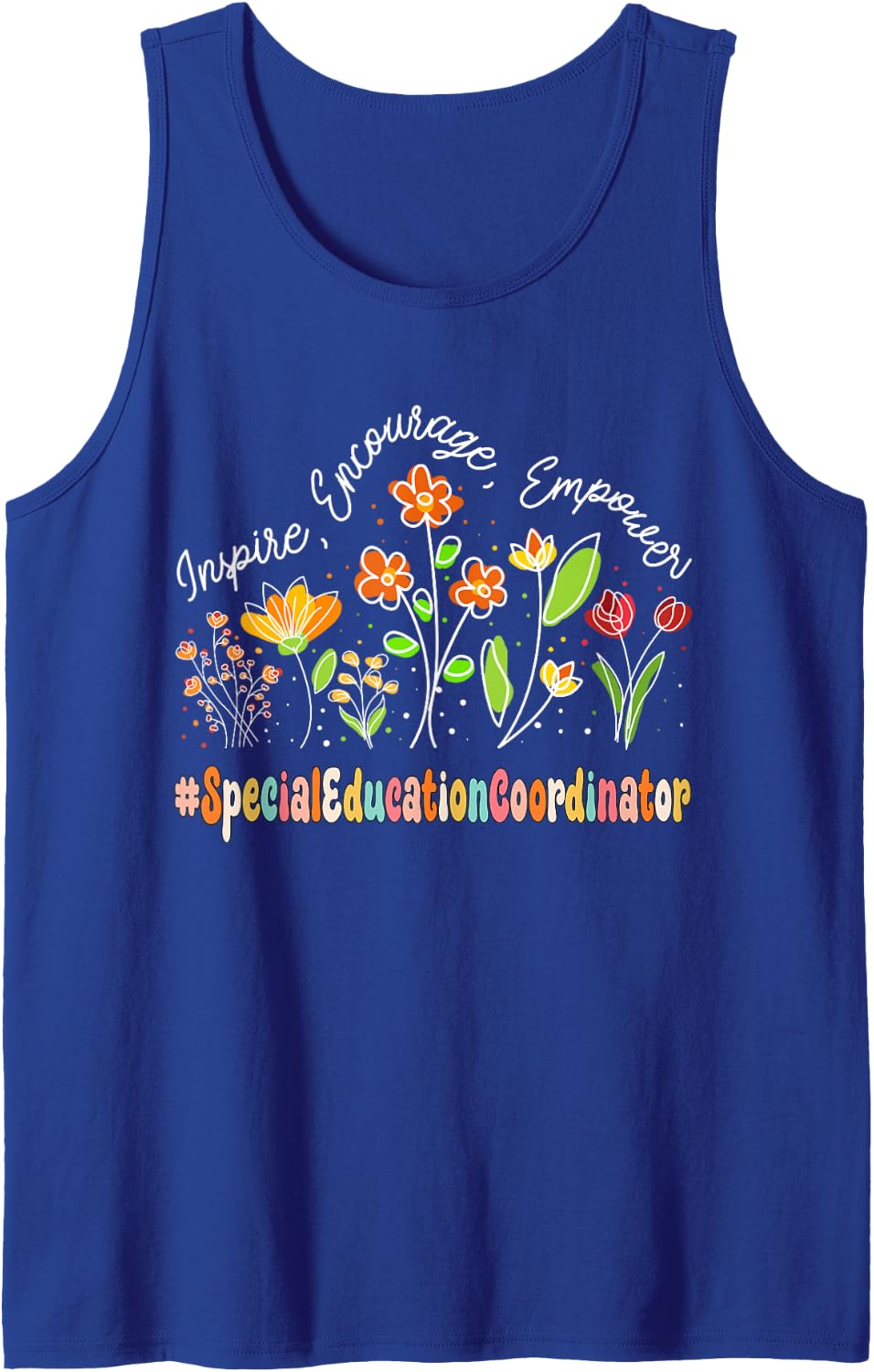 Special Education Coordinator Appreciation Week Back School Sleeveless Tank Top - Royal Blue