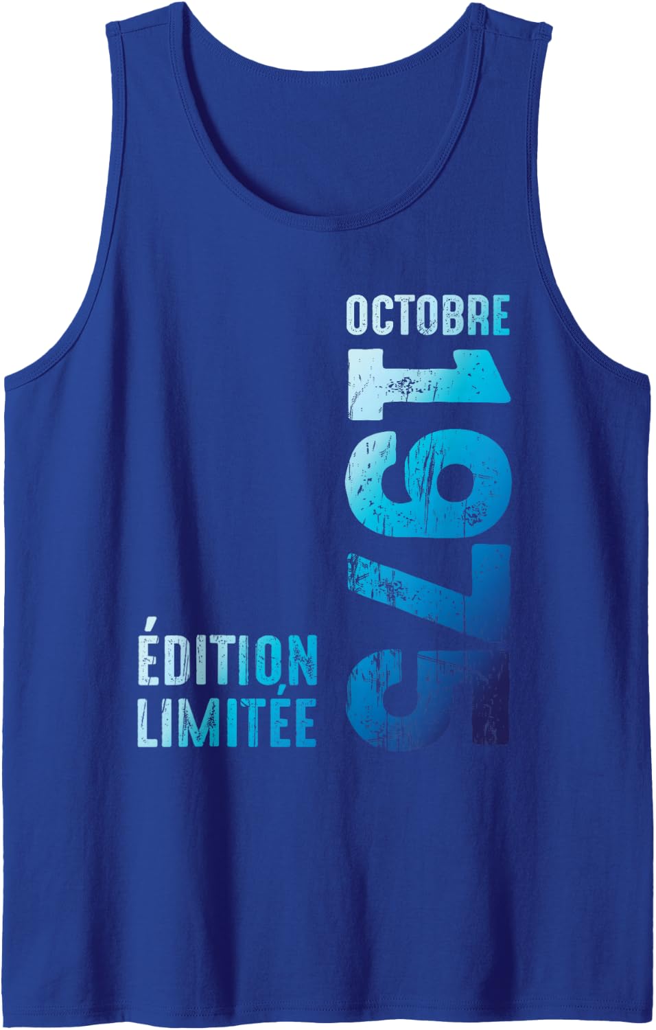 Since October 1975 Year 1975 Retro 1975 Limited Edition Sleeveless Tank Top - Royal Blue