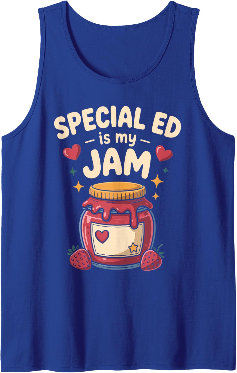 Special Ed is My Jam Special Education Teacher Sleeveless Tank Top - Royal Blue