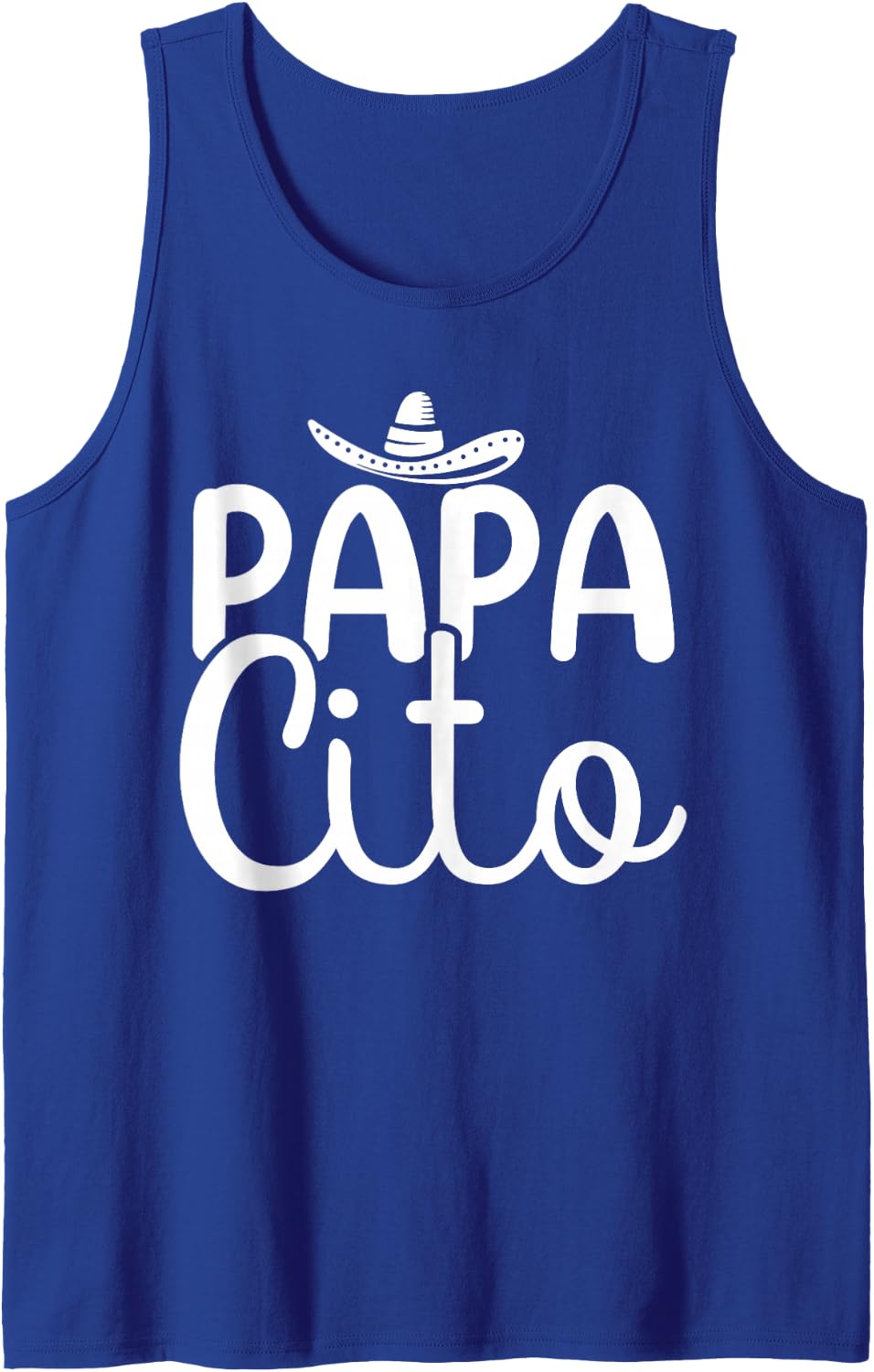 Papacito Cinco De Mayo Fiesta Mexican Latino Father Dad Sleeveless Tank Top - Royal Blue
