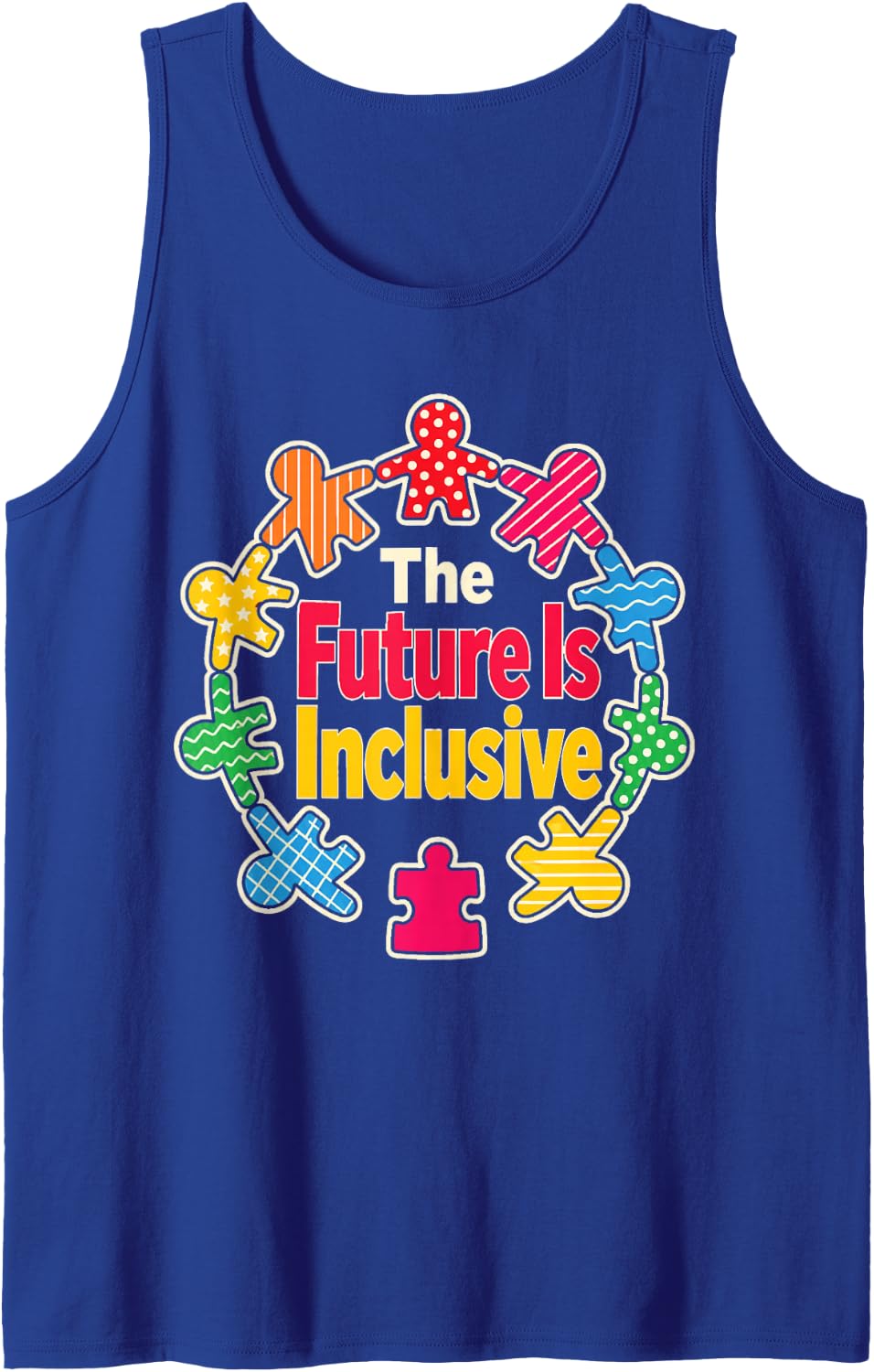 Special Education SPED Staff The Future is Inclusive Sleeveless Tank Top - Royal Blue