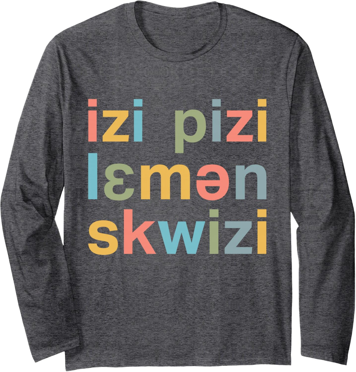 SLP IPA Phonetics Speech Therapist Phoneme Funny SLP SLPA Long Sleeve T-Shirt - Adult Unisex Dark Heather Grey