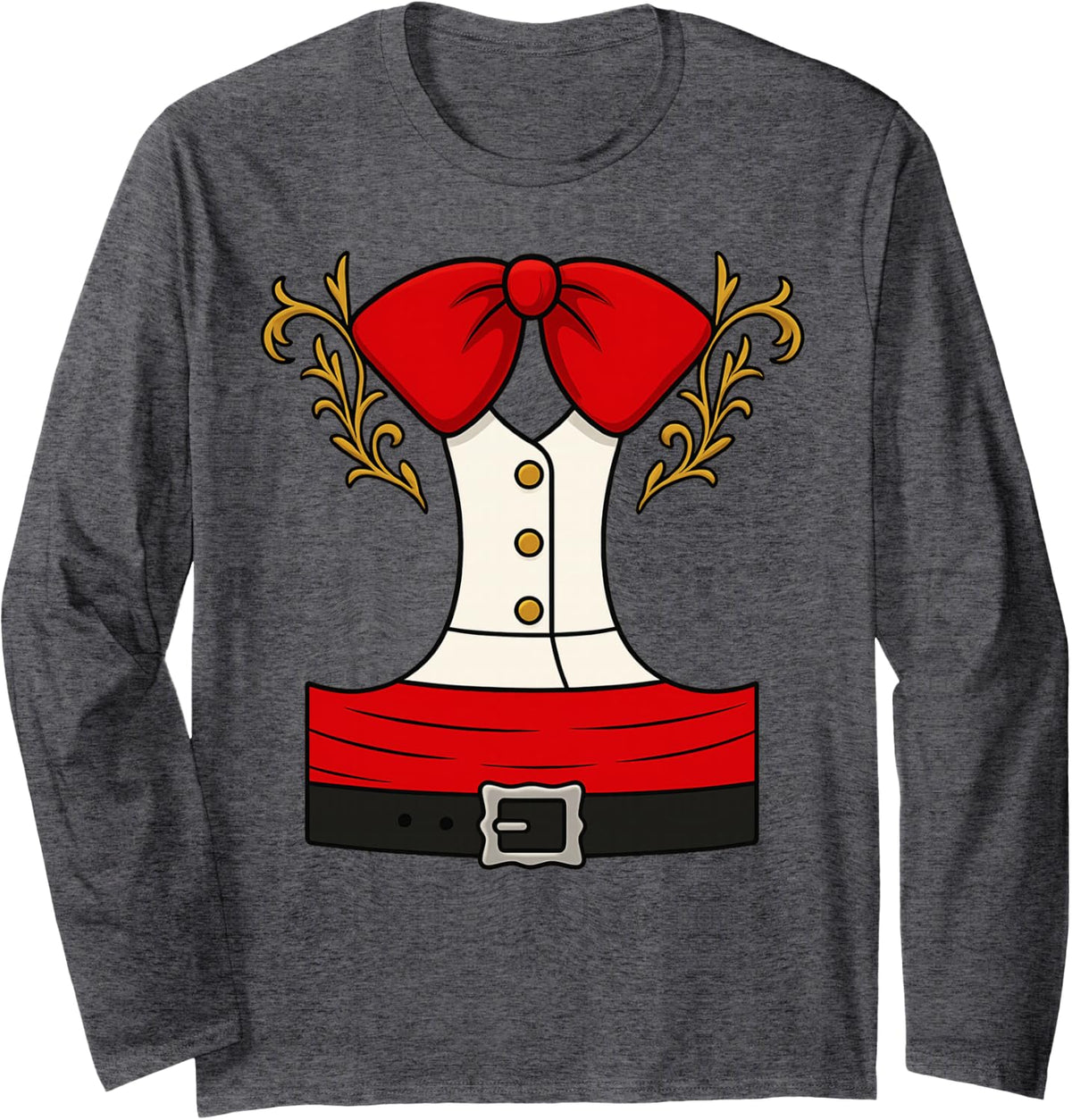 Mexican Mariachi Halloween Costume Cinco de Mayo Charro Long Sleeve T-Shirt - Adult Unisex Dark Heather Grey