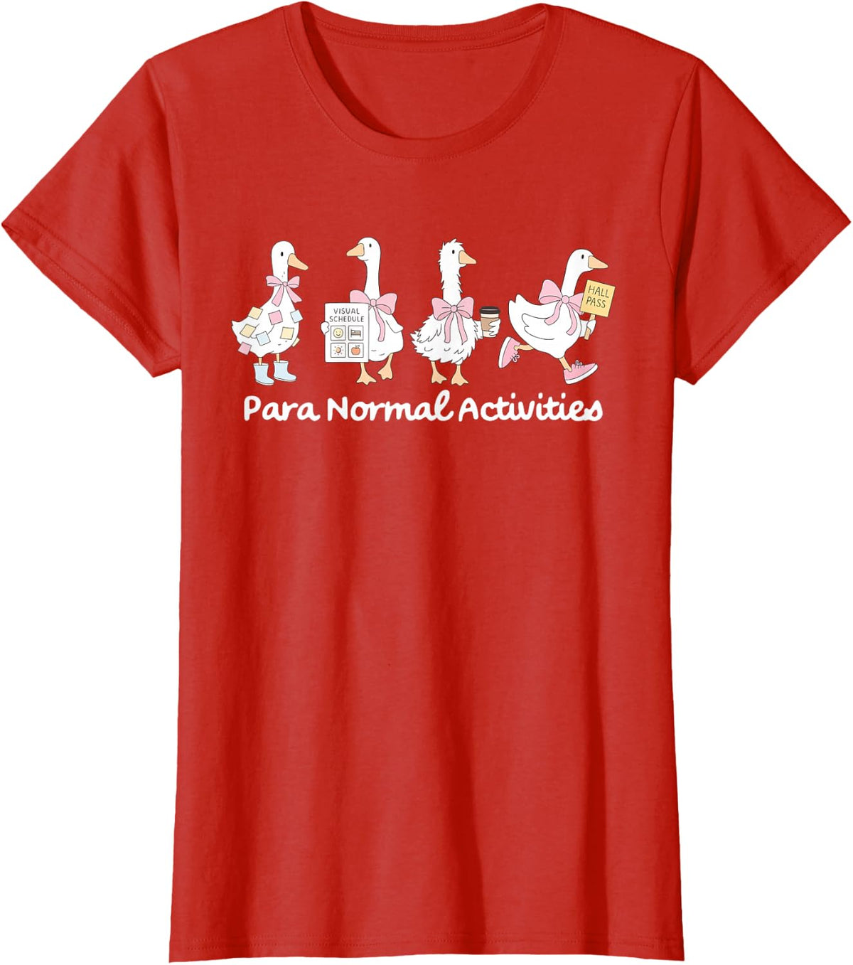 Silly Goose para Normal Activities Funny SPED Teachers Aide T-Shirt - Red