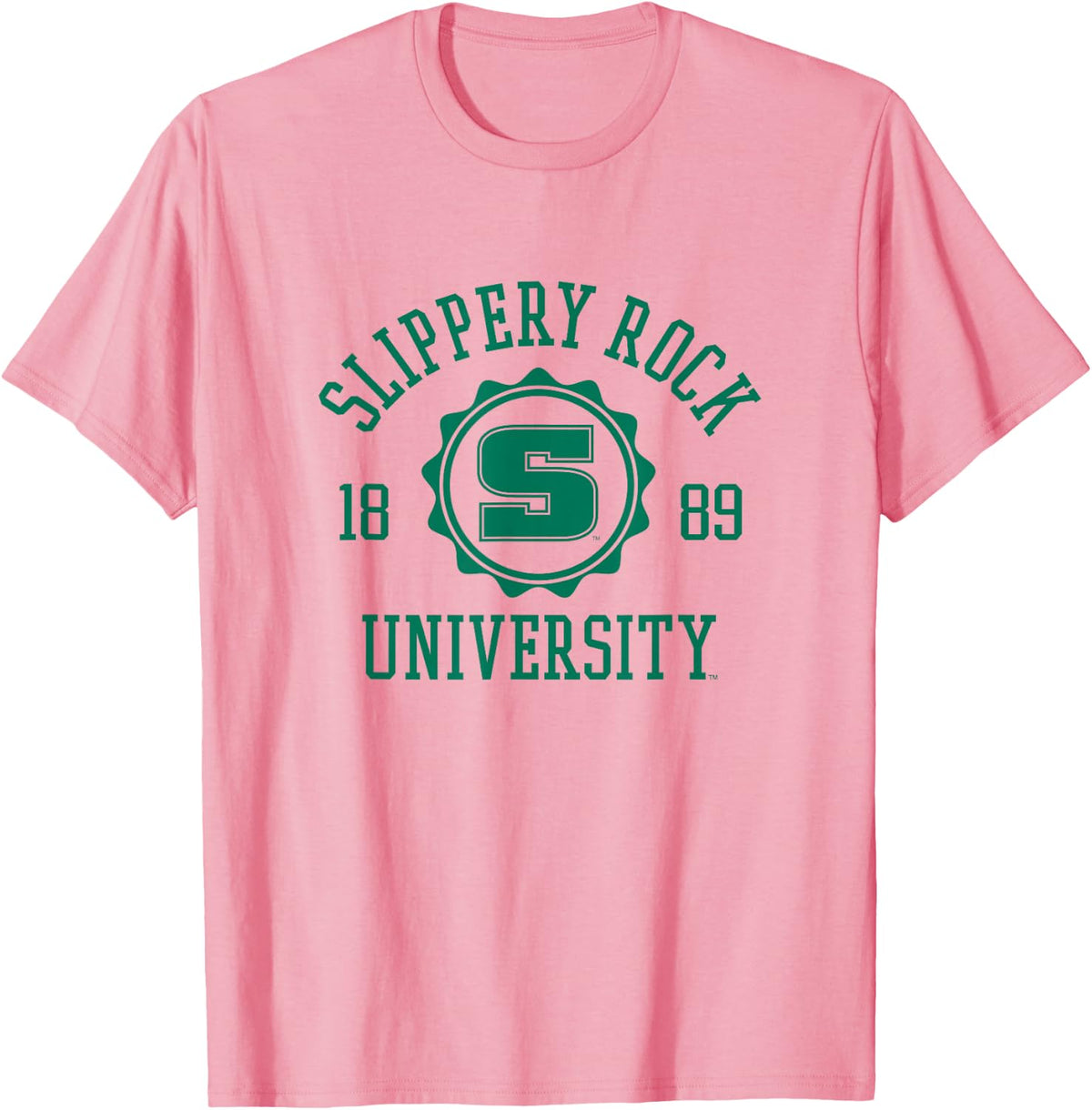 Slippery Rock The Rock Stamp Officially Licensed T-Shirt - Pink
