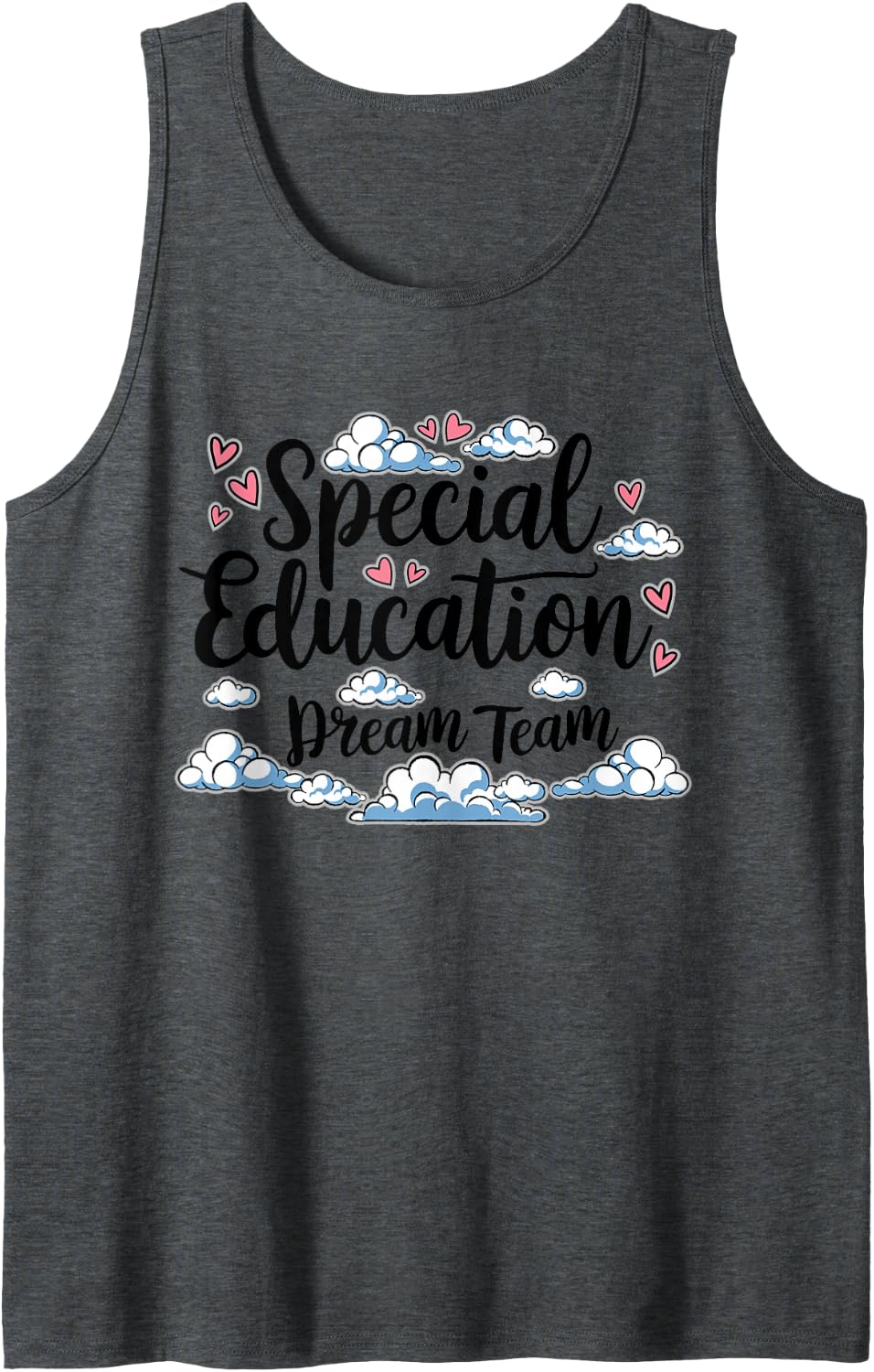 Special Education Dream Team, SPED School Teacher Sleeveless Tank Top - Dark Heather Grey