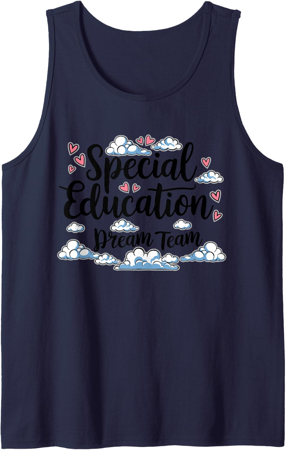 Special Education Dream Team, SPED School Teacher Sleeveless Tank Top - Navy Blue