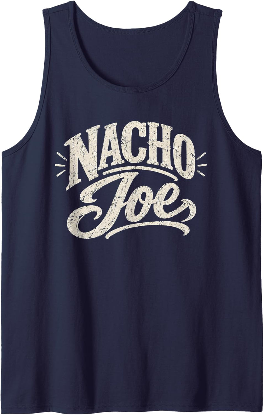 Nacho Joe s Cool Cheese s Retro Script Graphic Sleeveless Tank Top - Navy Blue